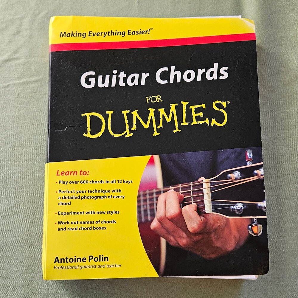 Guitar Chords for Dummies by Antoine Polin Paperback Spiralbound Guitar Guide